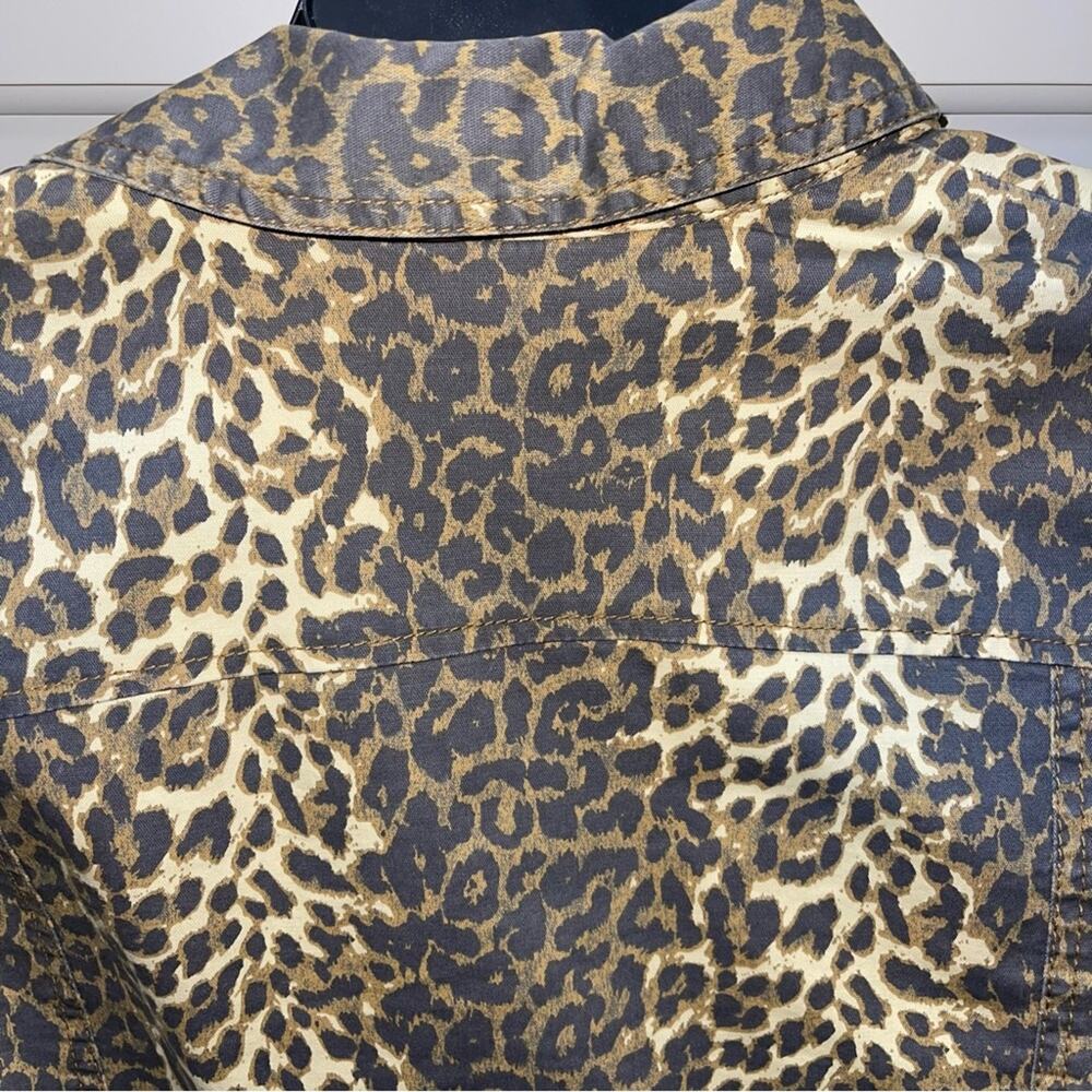 ATM Anthony Thomas Melillo Leopard Print Denim Jacket Small - Picture 8 of 13